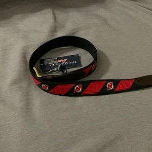 NJ Devils Vineyard Vines NHL Stripe Belt